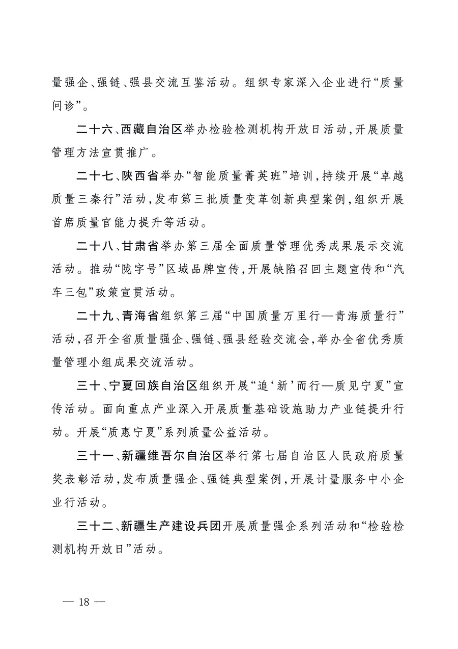 市場(chǎng)監(jiān)管總局等26個(gè)部門(mén)（單位）聯(lián)合發(fā)布開(kāi)展2025年全國(guó)“質(zhì)量月”活動(dòng)通知(國(guó)市監(jiān)質(zhì)發(fā)〔2025〕77號(hào))
